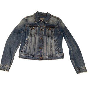 Women's Lauren Jeans Co Premium Denim Jean Jacket 100% Cotton - Small